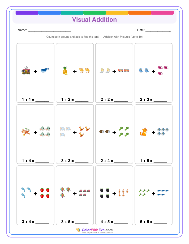 Visual Addition: Level 1 (Set 4) thumbnail