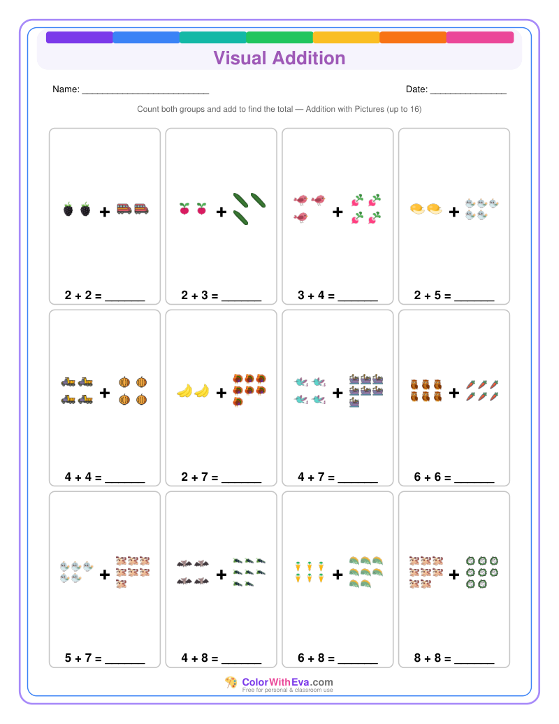 Visual Addition: Level 2 (Set 1) thumbnail