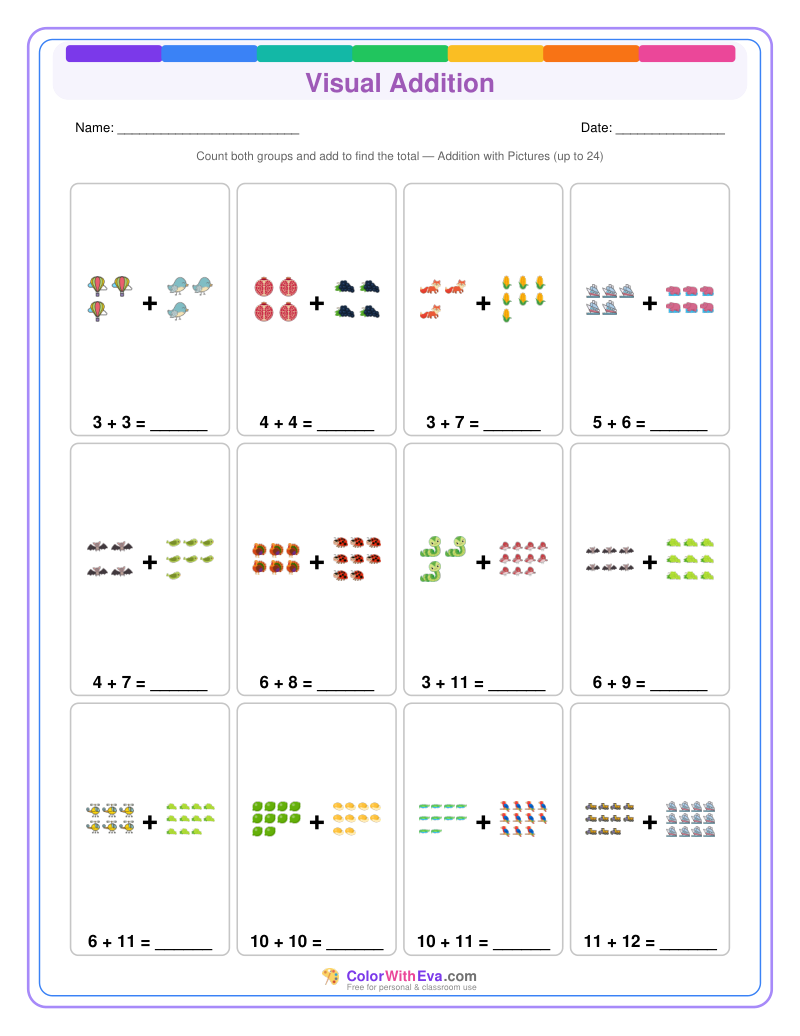 Visual Addition: Level 3 (Set 1) thumbnail