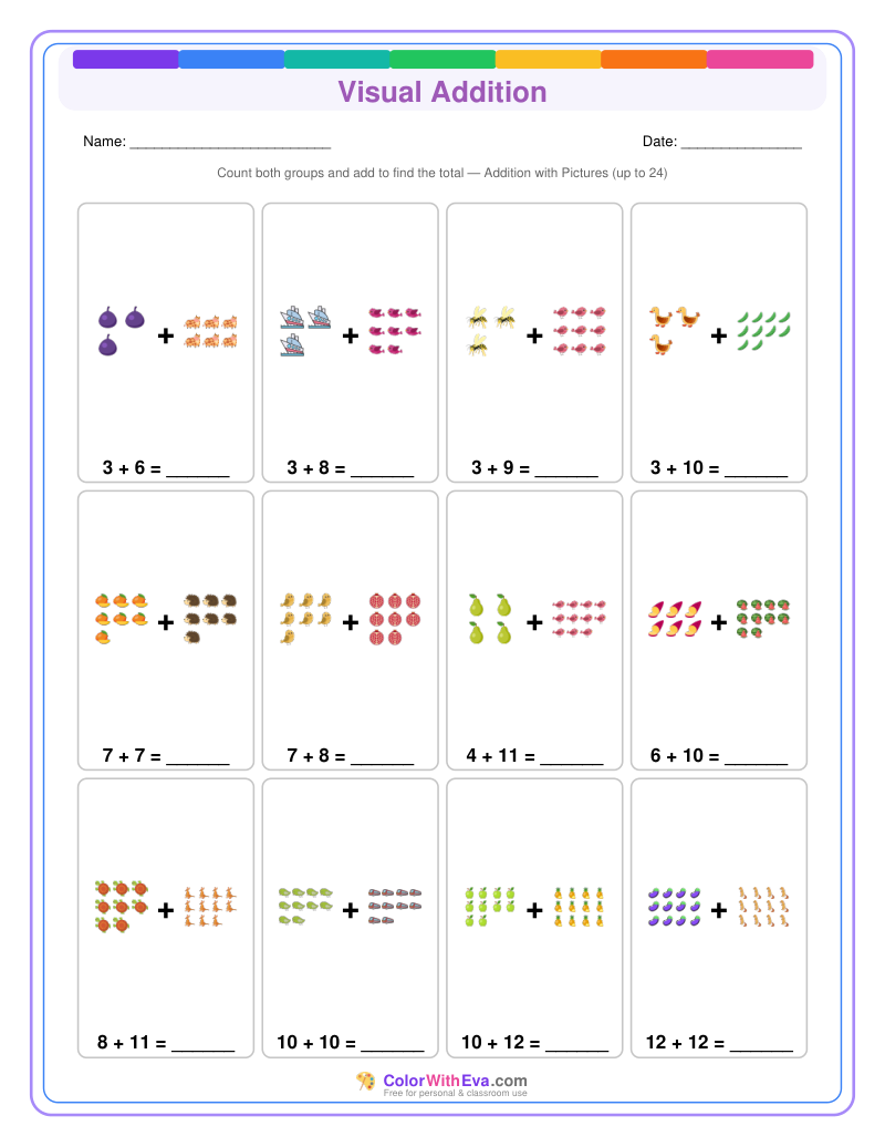Visual Addition: Level 3 (Set 2) thumbnail