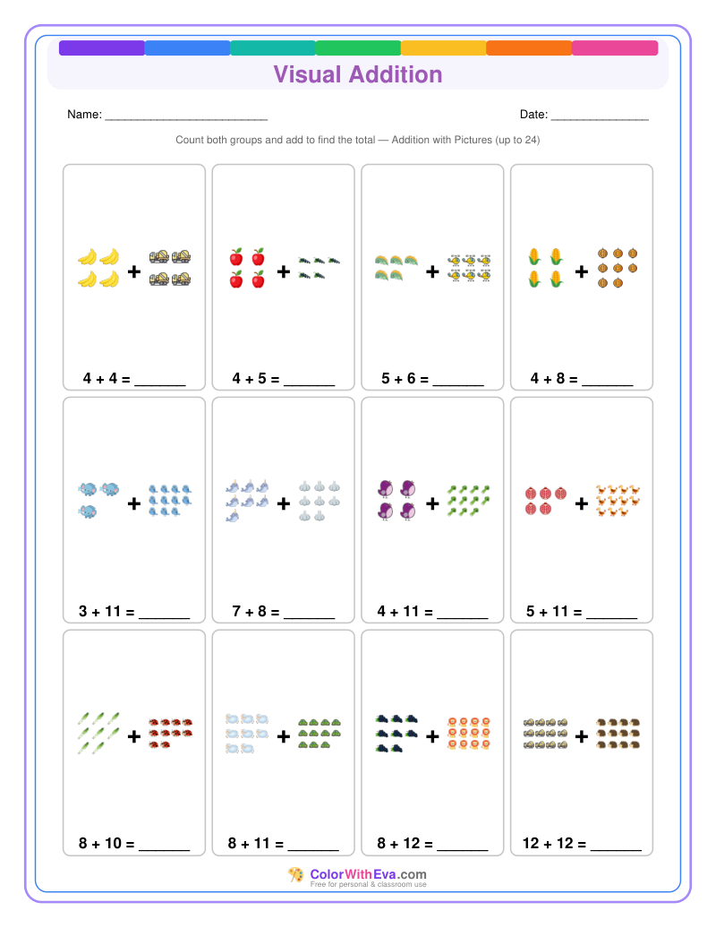 Visual Addition: Level 3 (Set 4) thumbnail