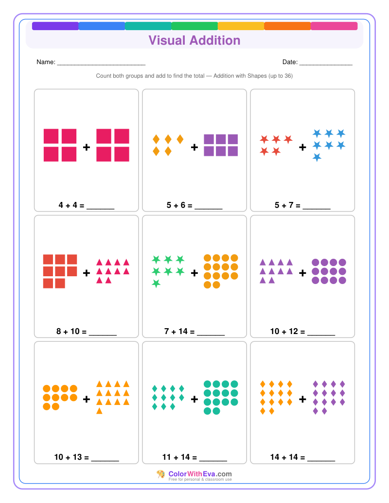 Visual Addition: Level 4 (Set 1) thumbnail