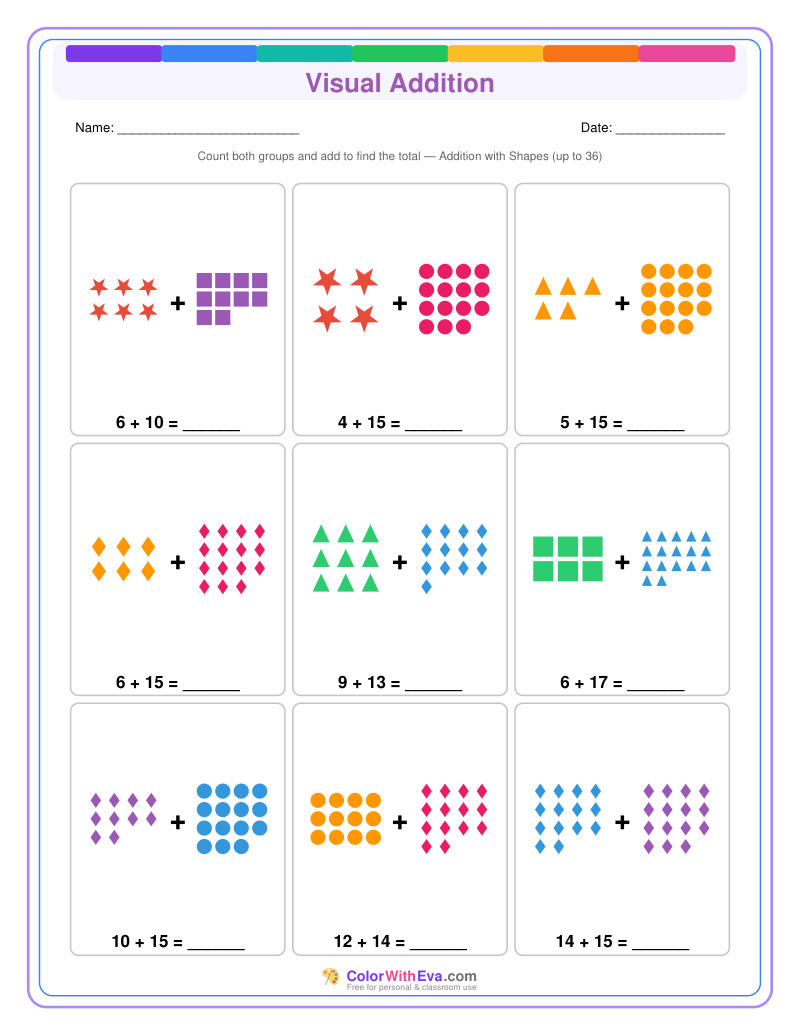 Visual Addition: Level 4 (Set 2) thumbnail