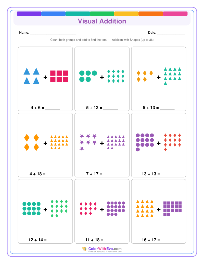 Visual Addition: Level 4 (Set 4) thumbnail