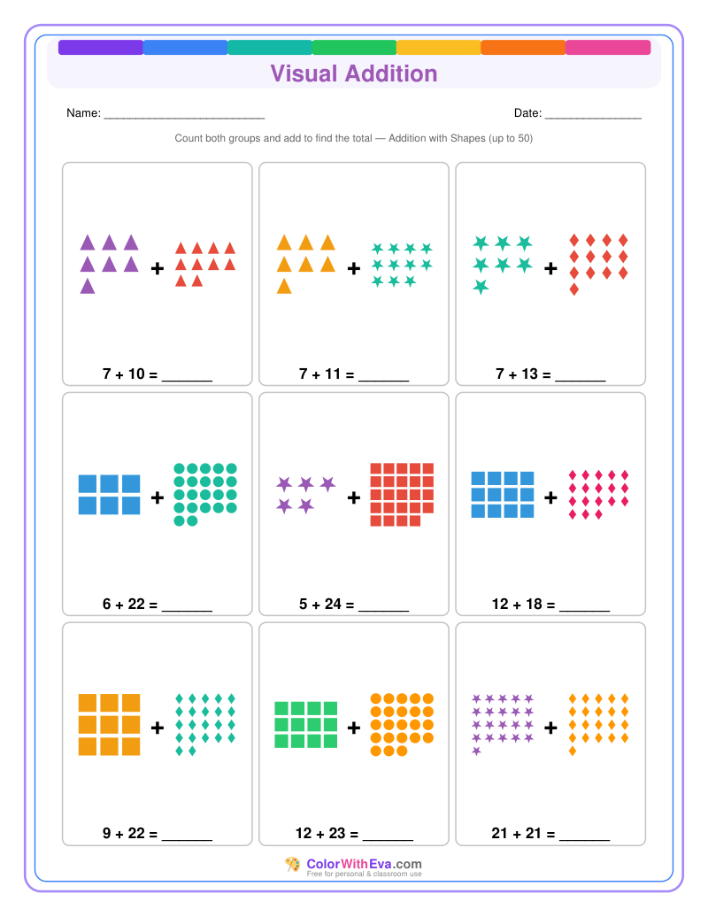Visual Addition: Level 5 (Set 1) thumbnail