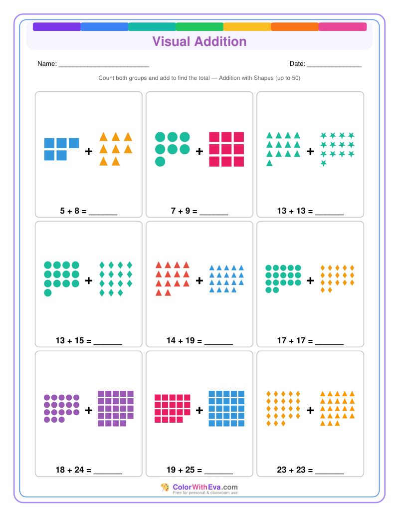 Visual Addition: Level 5 (Set 2) thumbnail