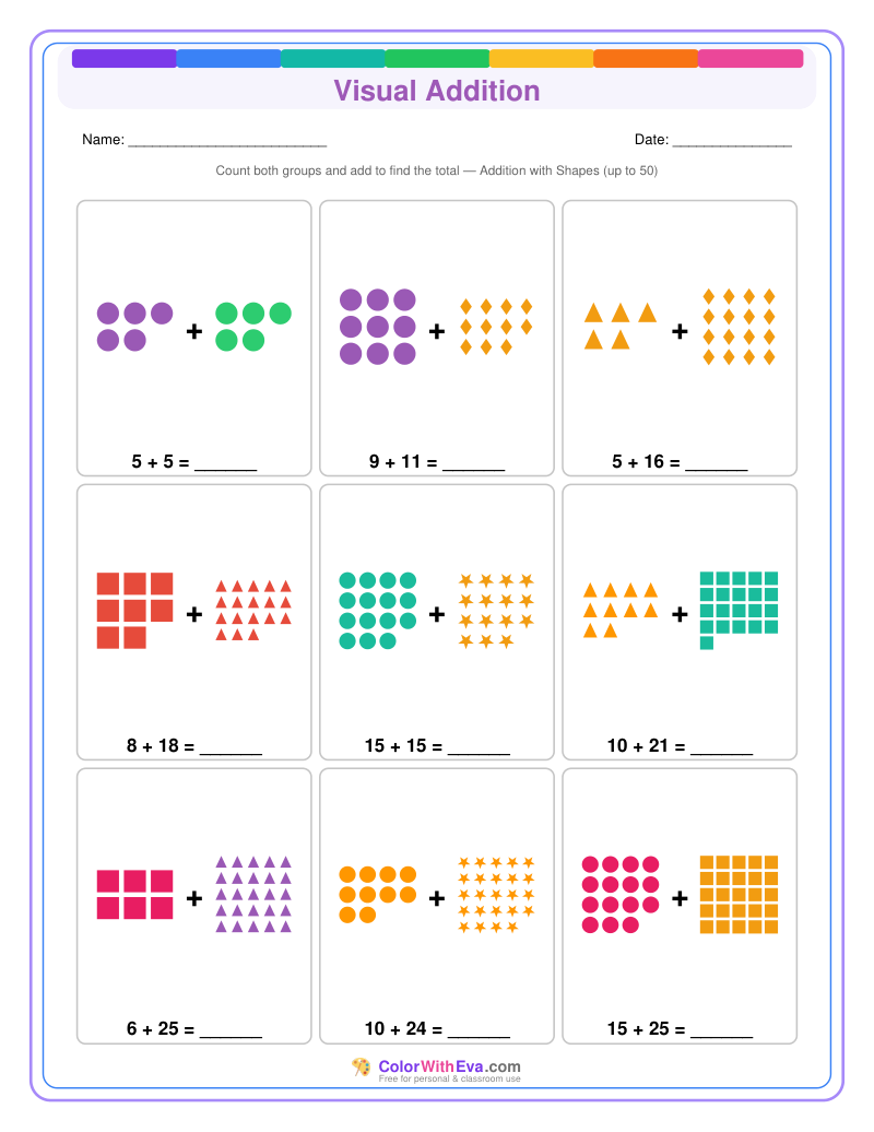 Visual Addition: Level 5 (Set 3) thumbnail