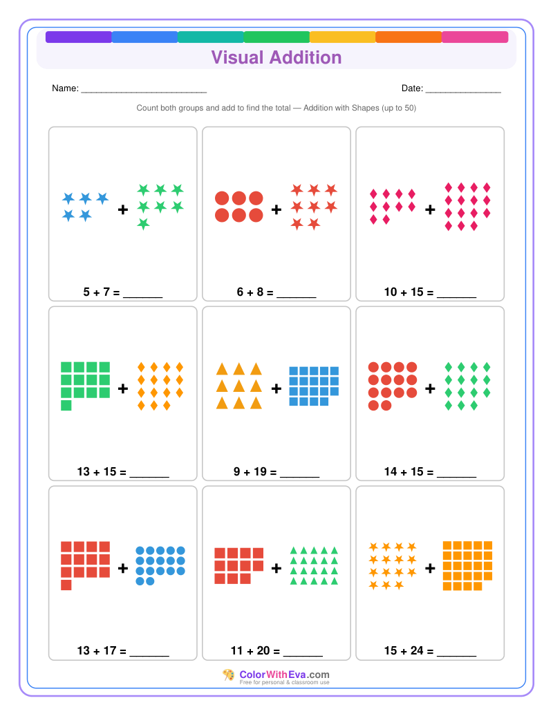 Visual Addition: Level 5 (Set 4) thumbnail