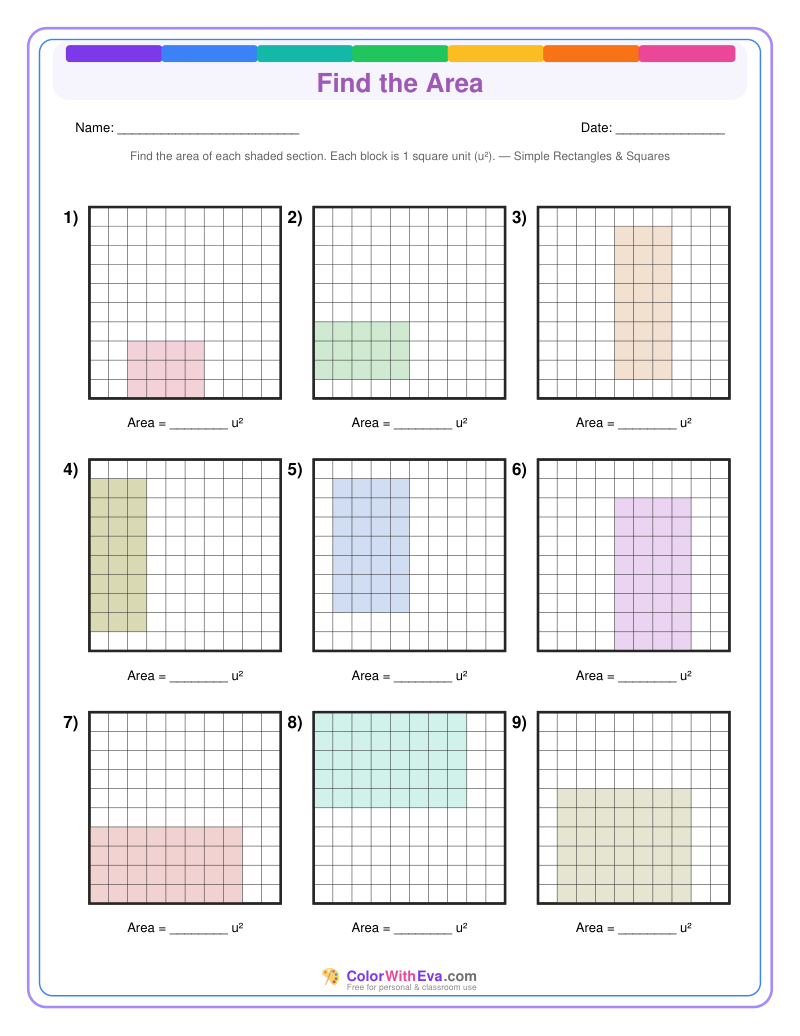 Find the Area: Level 1 (Set 2) thumbnail