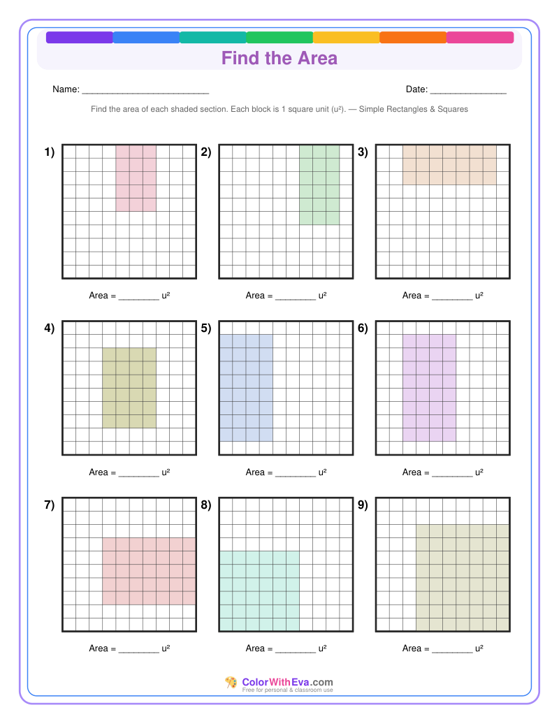 Find the Area: Level 1 (Set 3) thumbnail