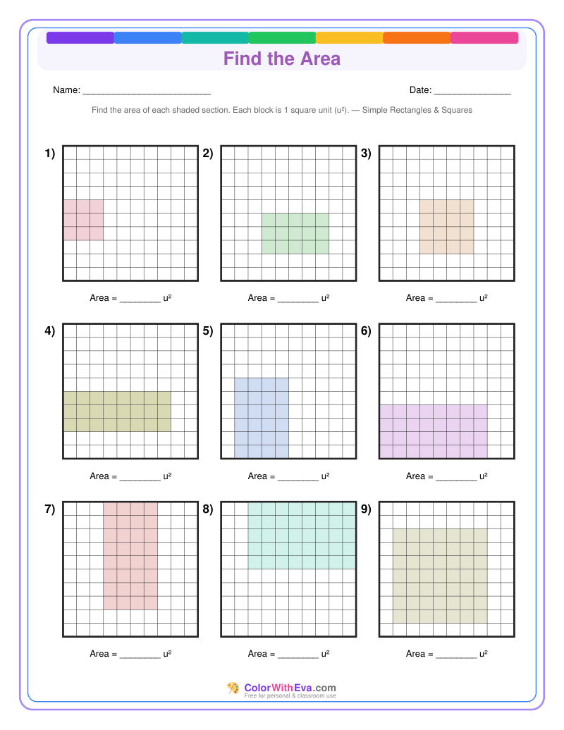 Find the Area: Level 1 (Set 4) thumbnail