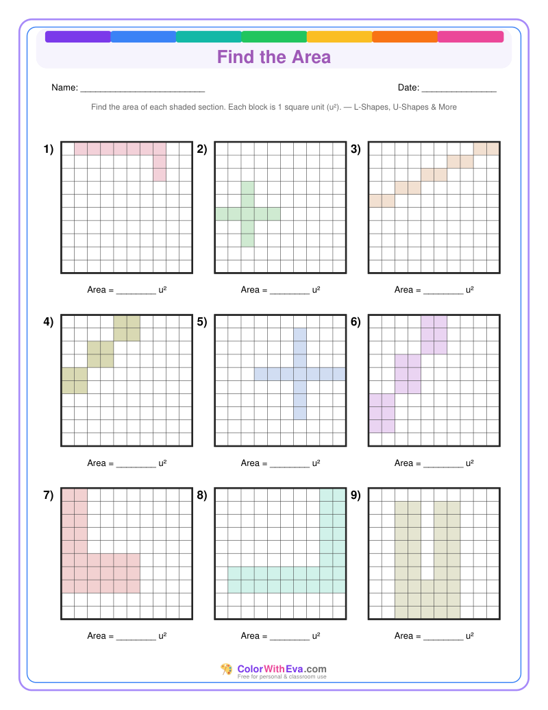 Find the Area: Level 2 (Set 1) thumbnail