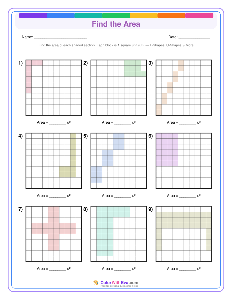 Find the Area: Level 2 (Set 2) thumbnail