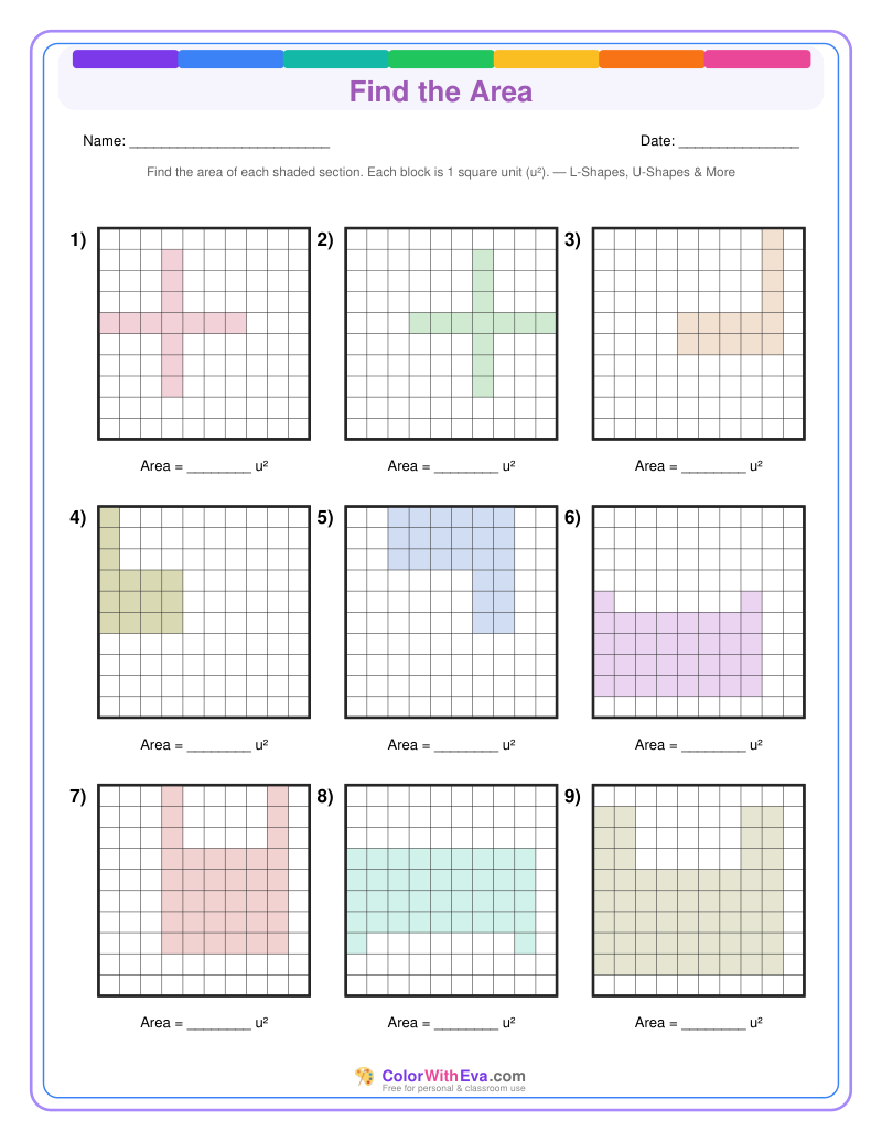 Find the Area: Level 2 (Set 3) thumbnail