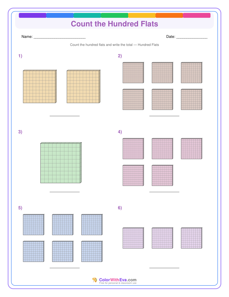 Count the Hundred Flats (Set 1) preview