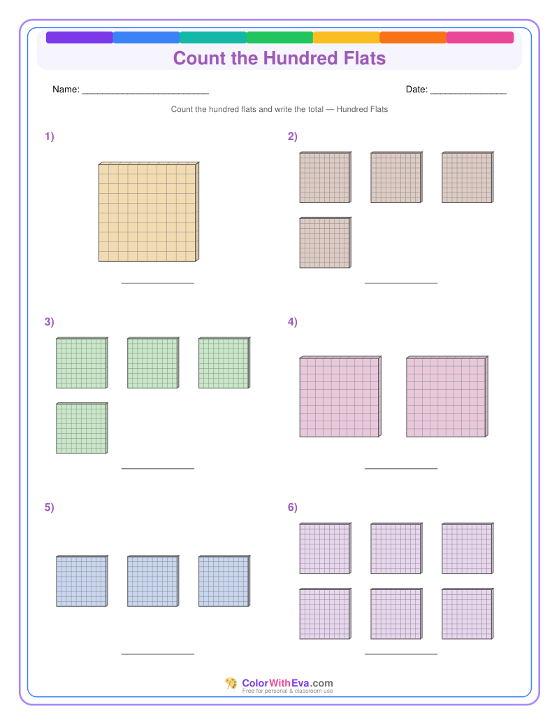 Count the Hundred Flats (Set 2) preview