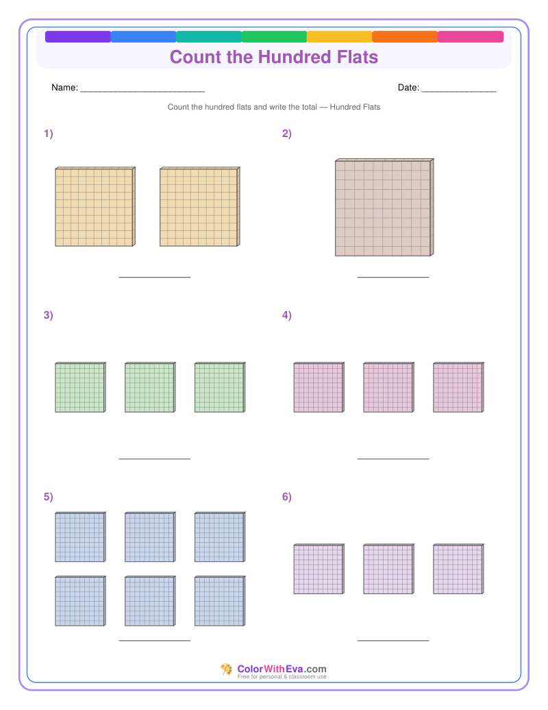 Count the Hundred Flats (Set 3) preview