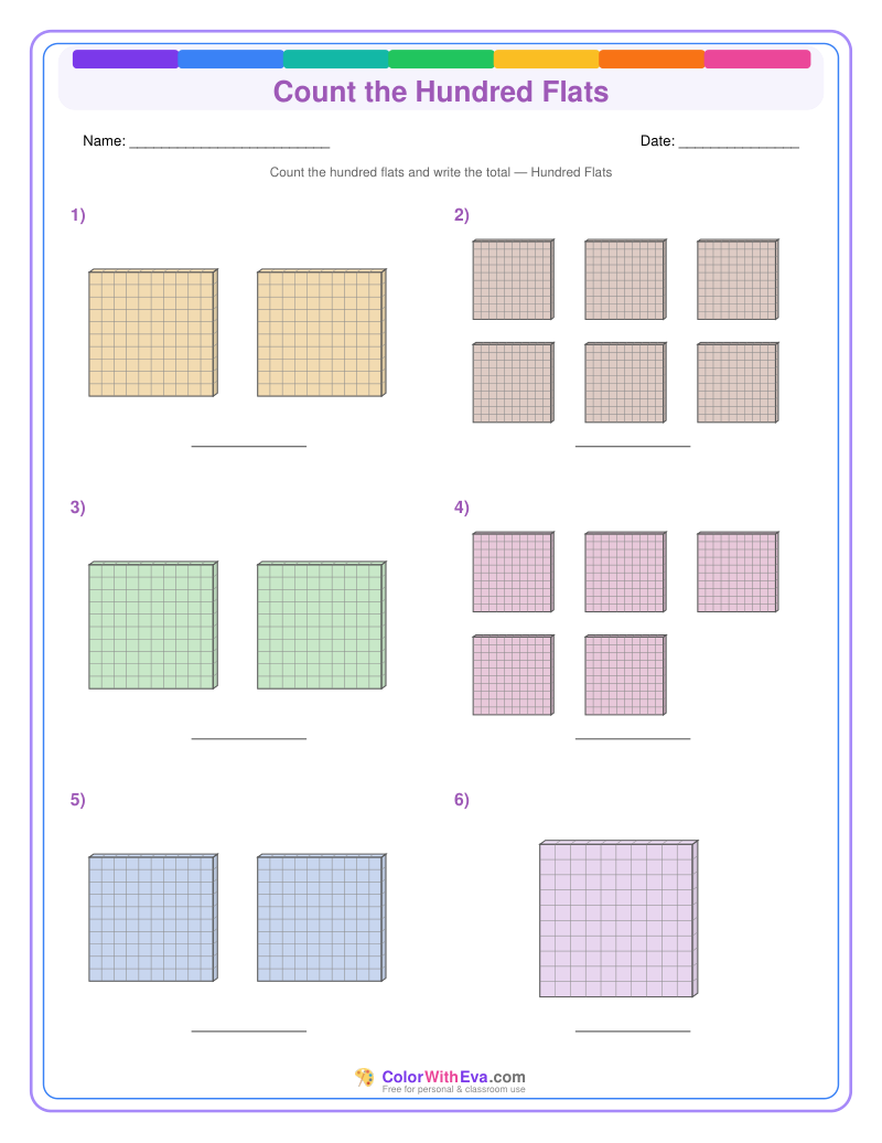 Count the Hundred Flats (Set 4) preview