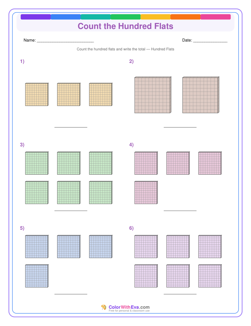 Count the Hundred Flats (Set 5) preview