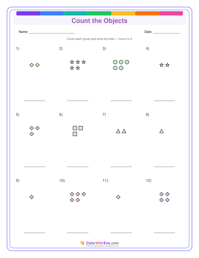 Count the Objects: Level 1 (Set 2) preview