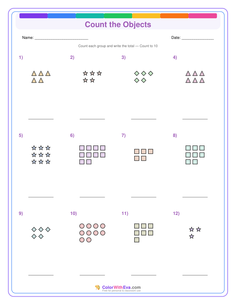 Count the Objects: Level 2 (Set 1) preview