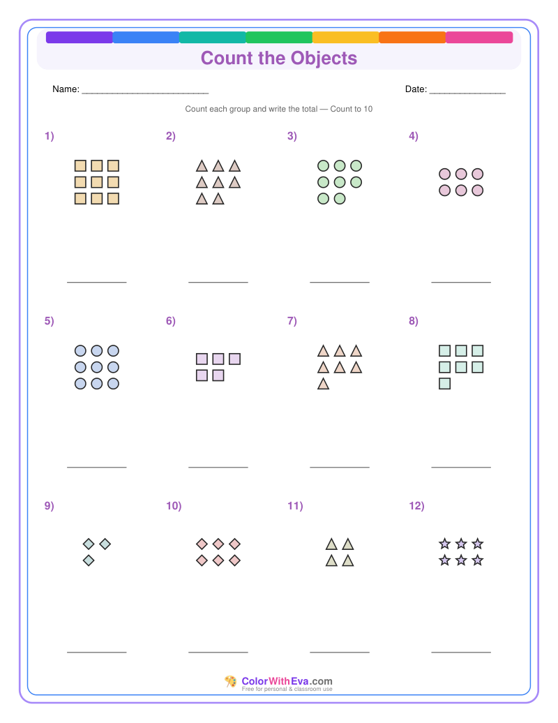 Count the Objects: Level 2 (Set 3) preview