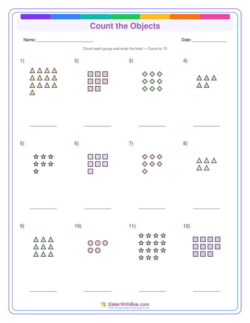 Count the Objects: Level 3 (Set 2) preview