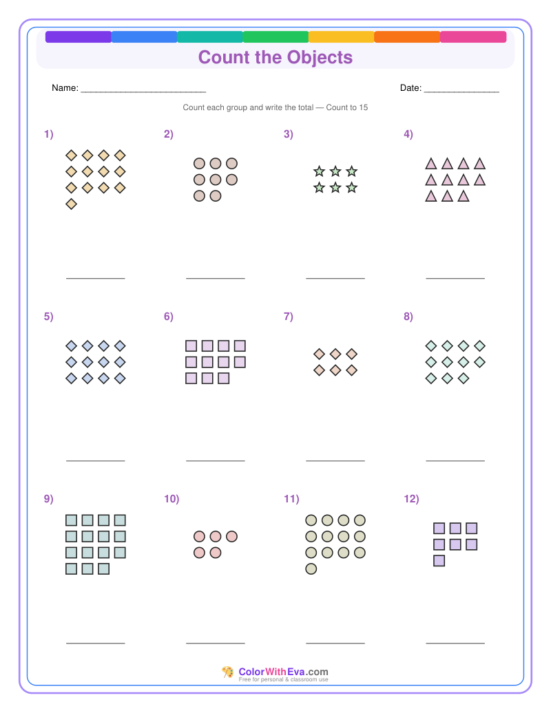 Count the Objects: Level 3 (Set 3) preview