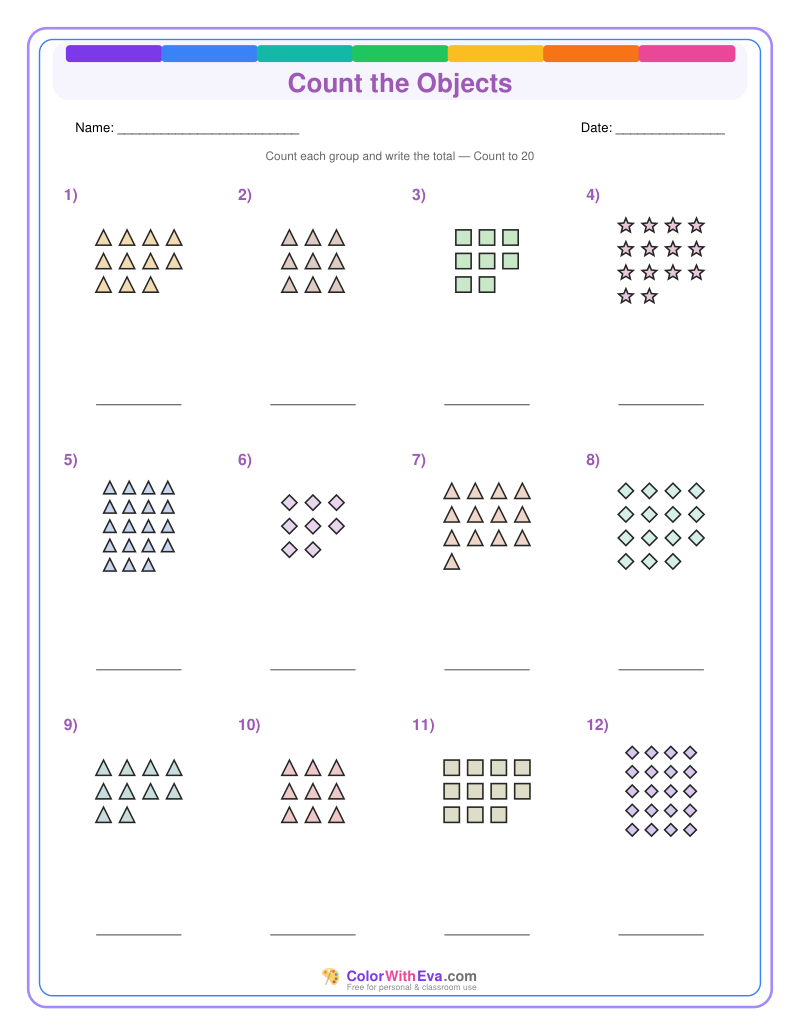 Count the Objects: Level 4 (Set 1) preview