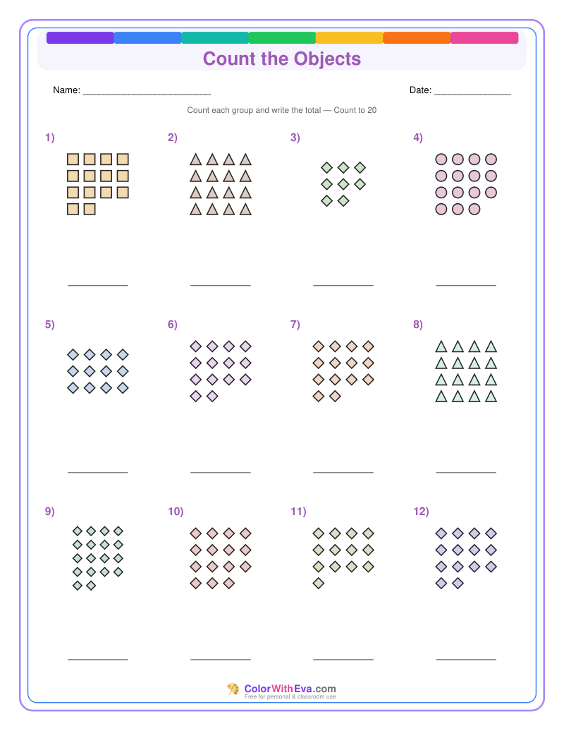Count the Objects: Level 4 (Set 2) preview