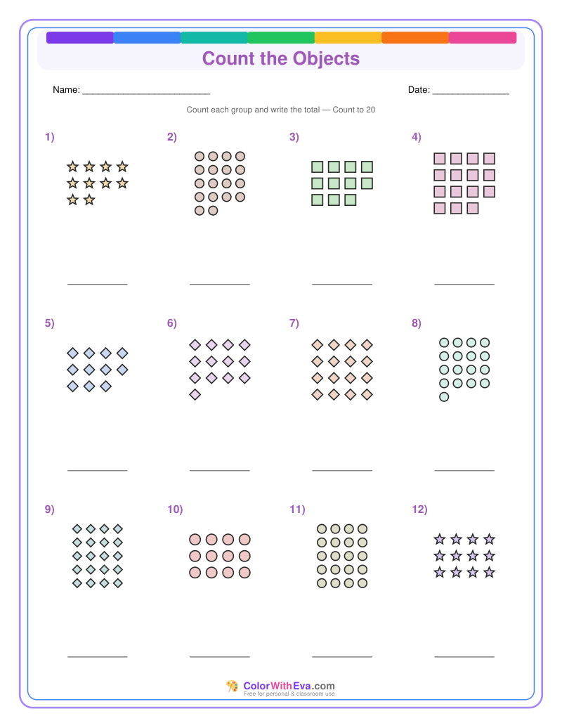 Count the Objects: Level 4 (Set 3) preview