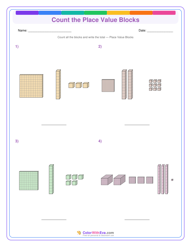 Count the Place Value Blocks (Set 2) preview