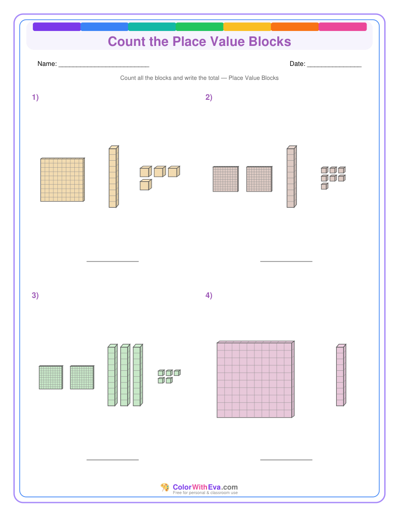 Count the Place Value Blocks (Set 3) preview