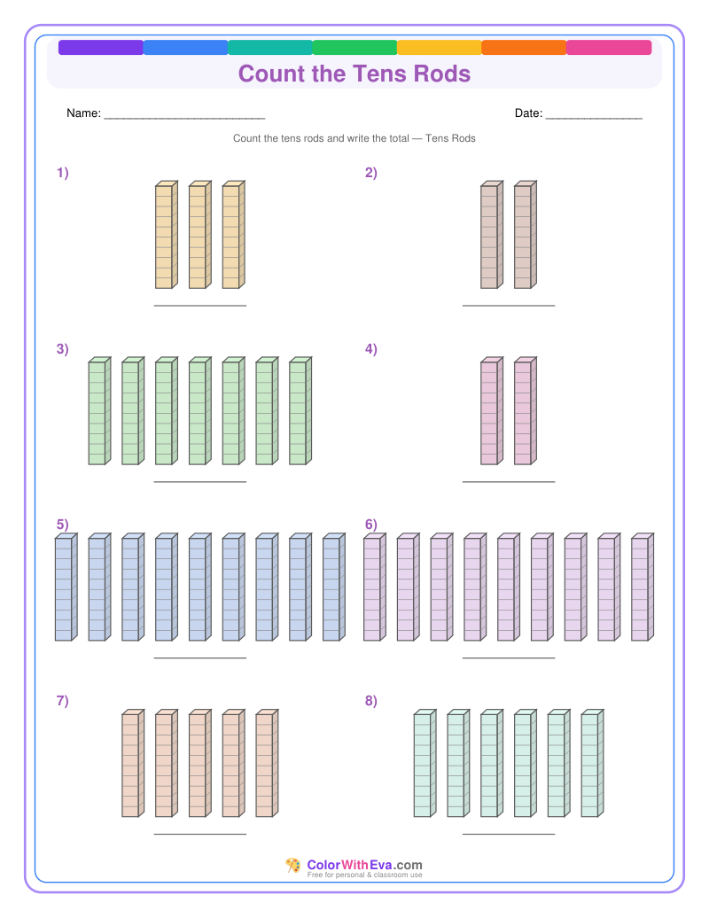 Count the Tens Rods (Set 1) preview