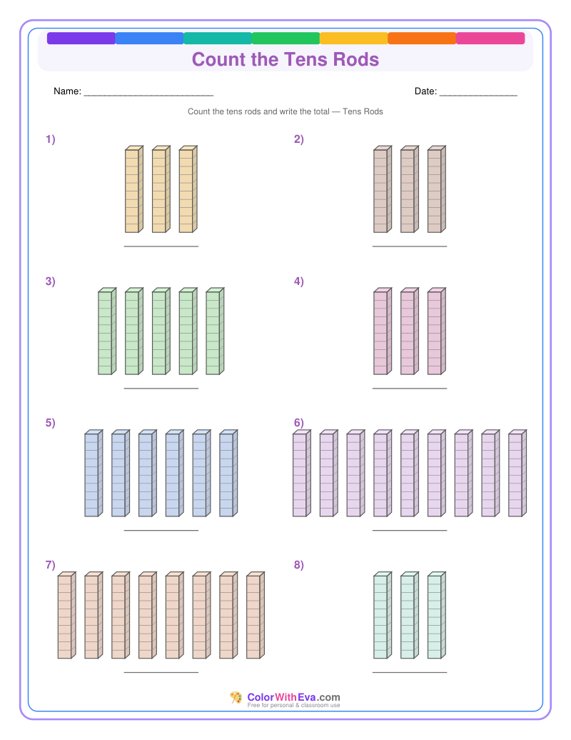 Count the Tens Rods (Set 2) preview