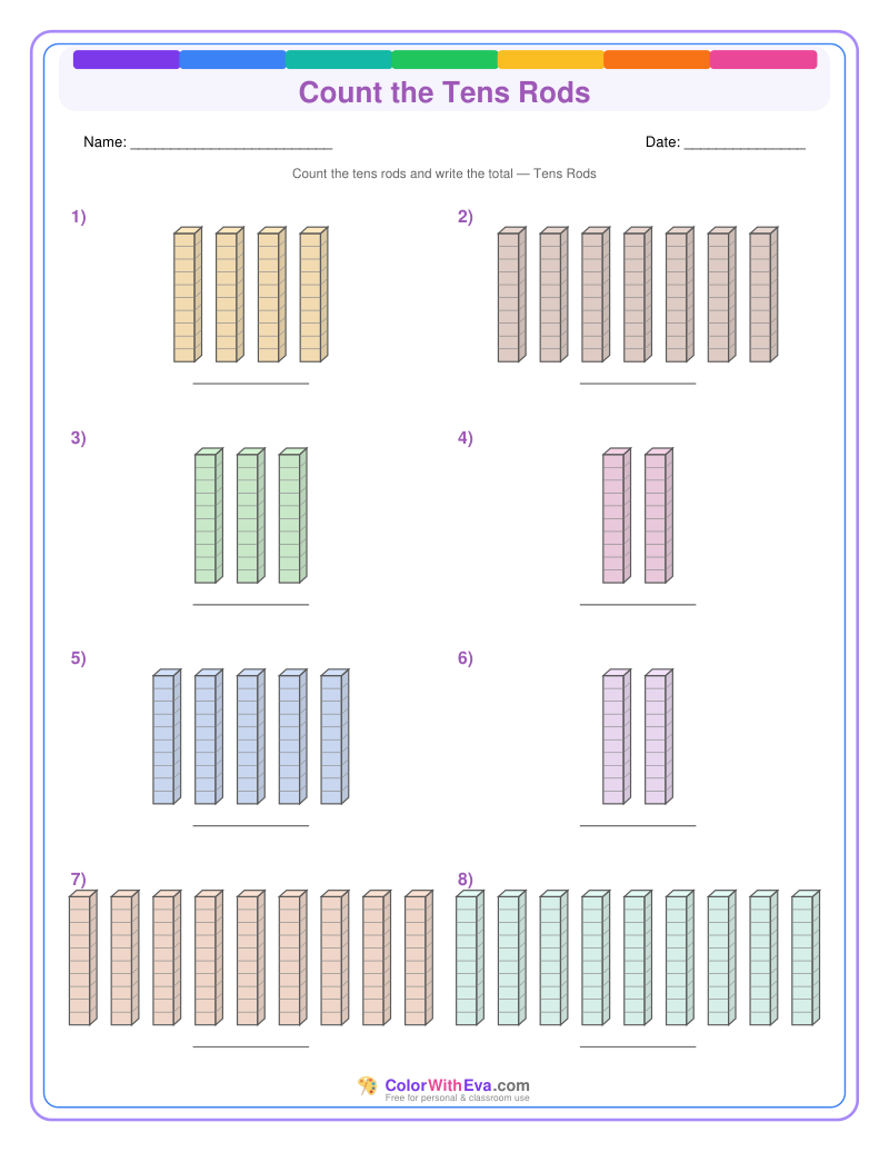 Count the Tens Rods (Set 4) preview