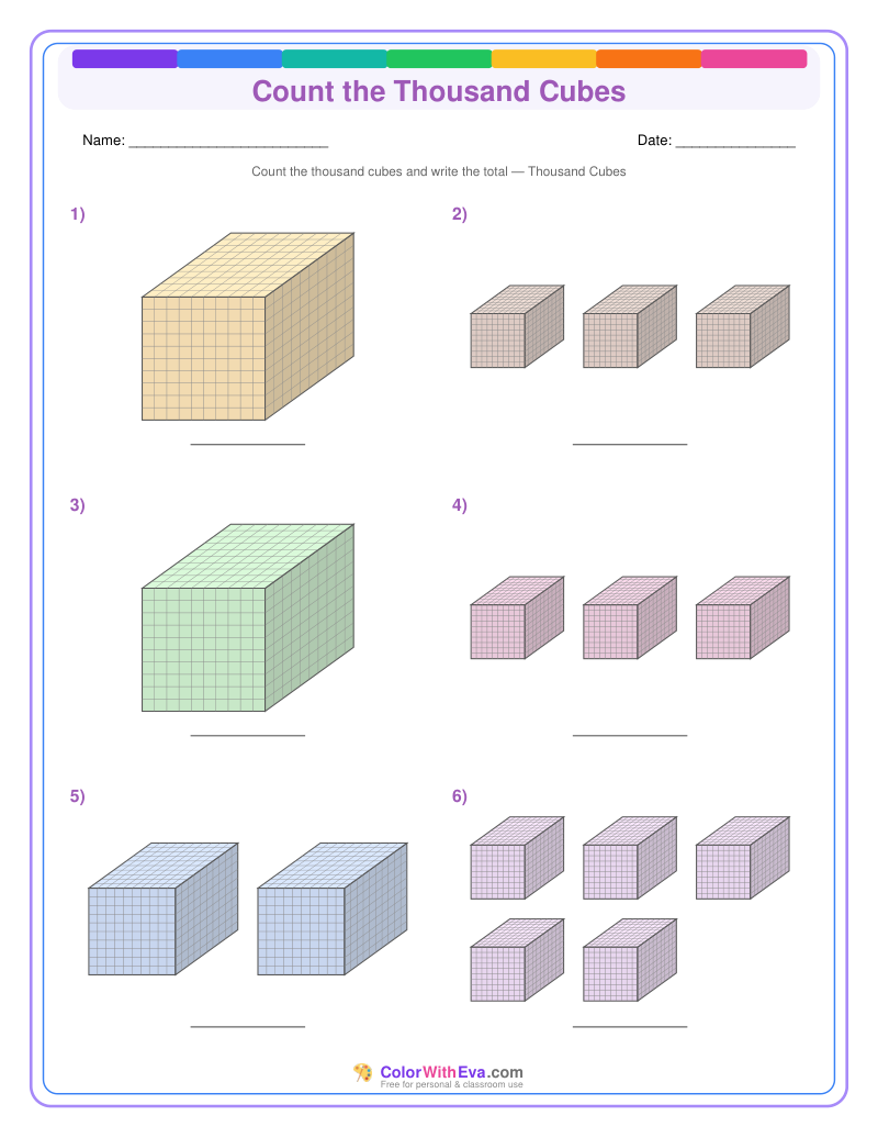 Count the Thousand Cubes (Set 1) preview