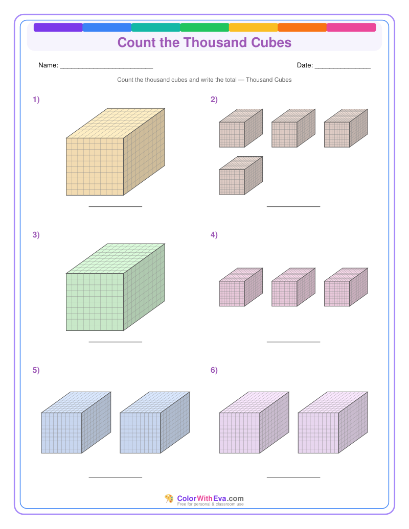 Count the Thousand Cubes (Set 2) preview