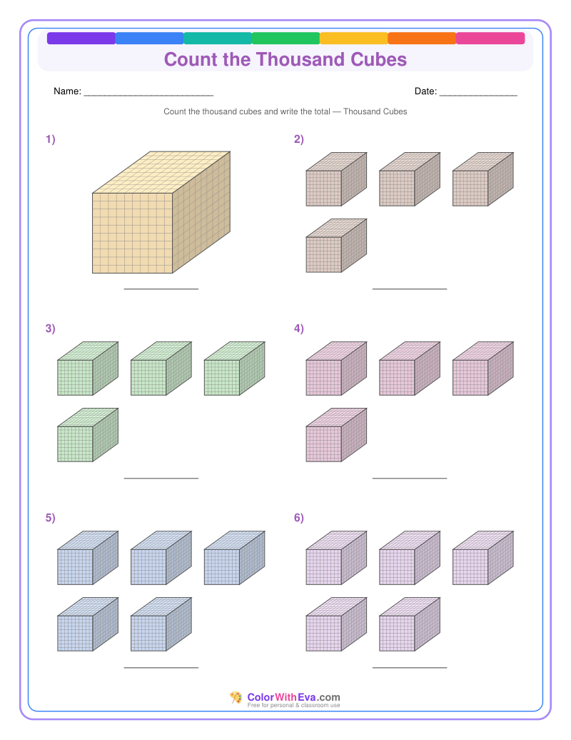 Count the Thousand Cubes (Set 4) preview