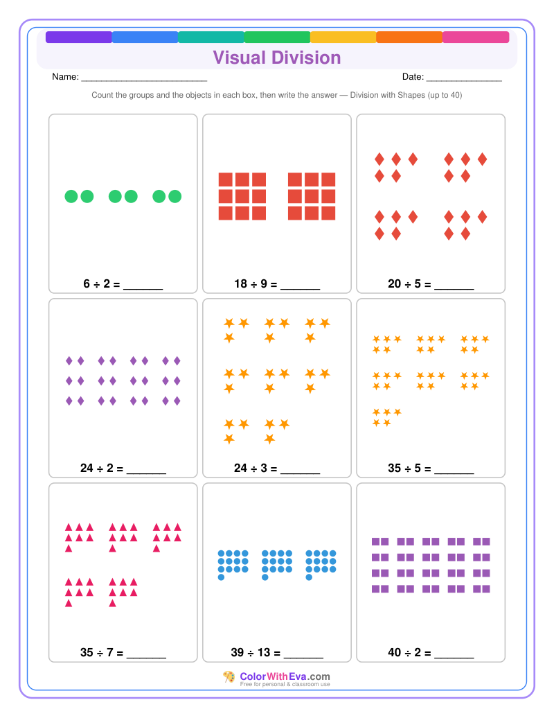Visual Division: Level 5 (Set 1) preview