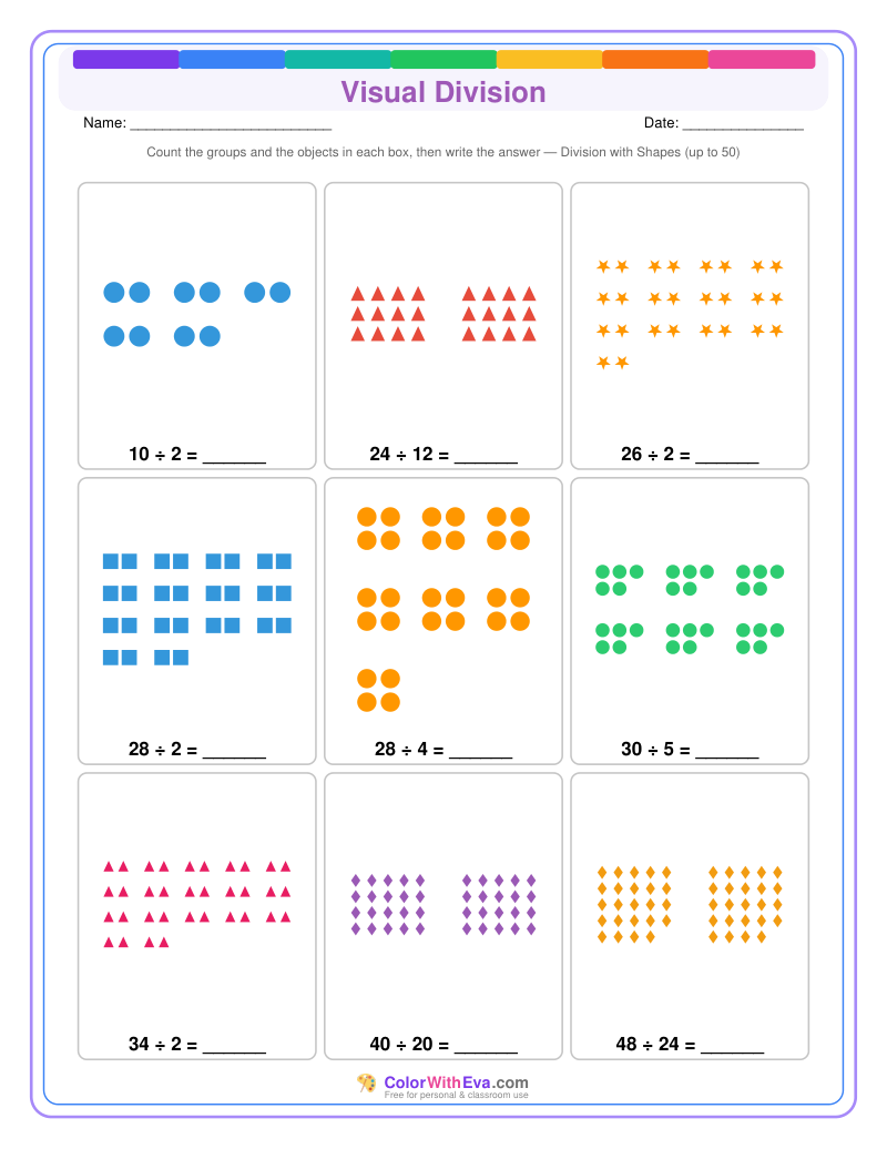 Visual Division: Level 6 (Set 1) preview
