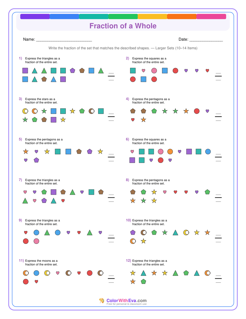 Fraction of a Whole: Level 3 (Set 3) thumbnail