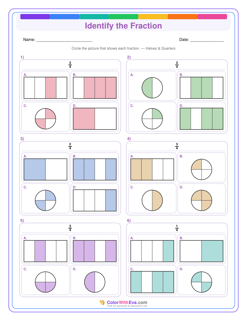 Identify the Fraction: Level 1 (Set 1) thumbnail