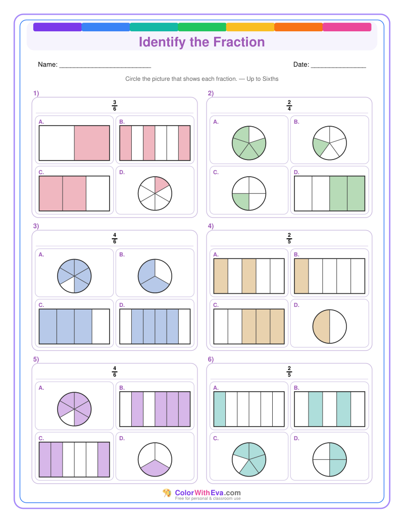 Identify the Fraction: Level 3 (Set 1) thumbnail