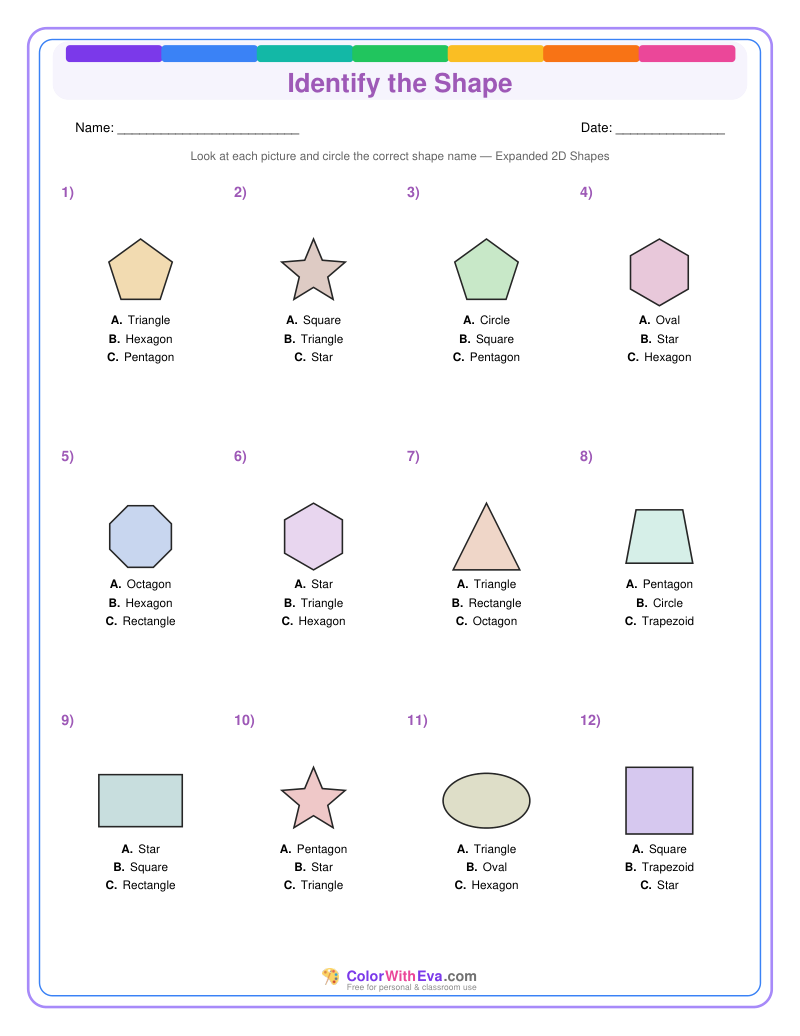 Identify the Shape: Level 2 (Set 2) preview
