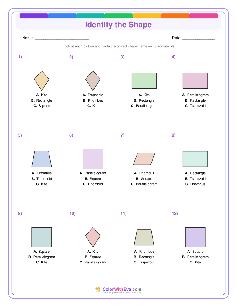 Identify the Shape: Level 3 (Set 2) preview