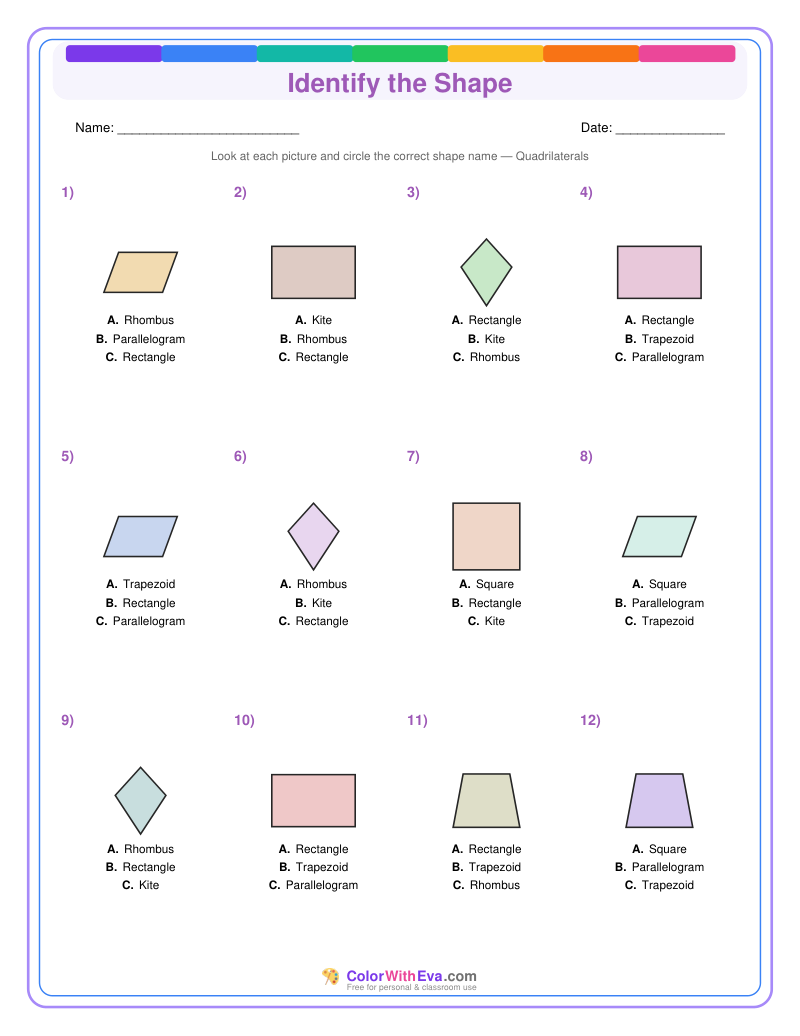 Identify the Shape: Level 3 (Set 3) preview