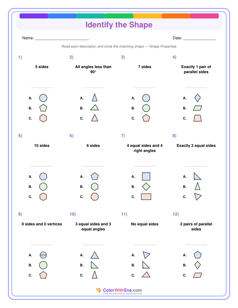 Identify the Shape: Level 5 (Set 1) preview