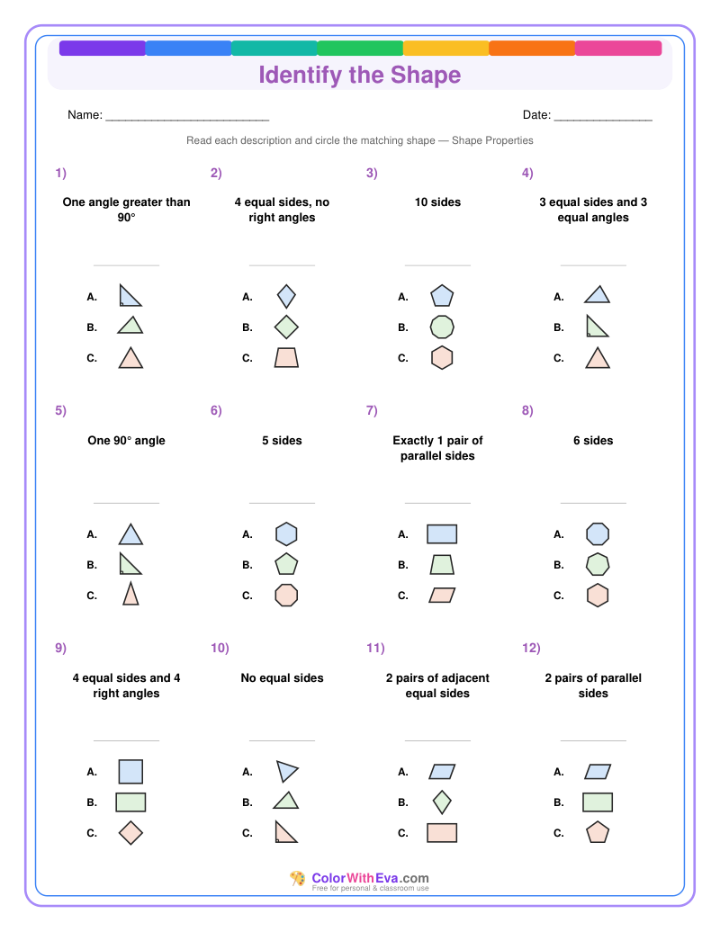 Identify the Shape: Level 5 (Set 3) preview