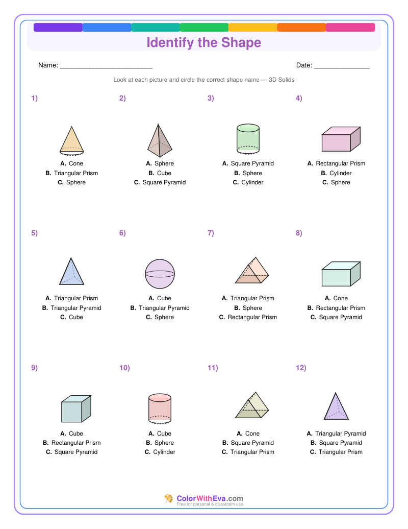 Identify the Shape: Level 6 (Set 2) preview
